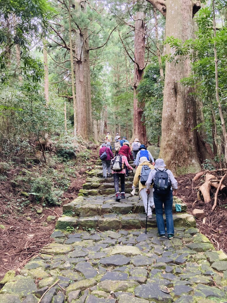 大門坂の美しい道を歩きます