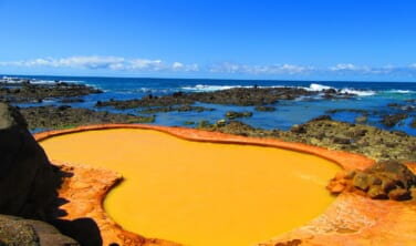 日本海を望む黄金色の露天風呂「不老ふ死温泉」連泊の旅【4日間】