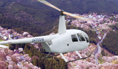 吉野の桜を上空から眺める　春の吉野と高野山の旅【4日間】